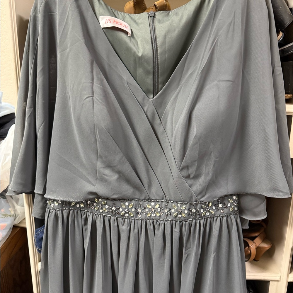 NWT JJs House Elegant Gray Dress - Picture 2 of 7